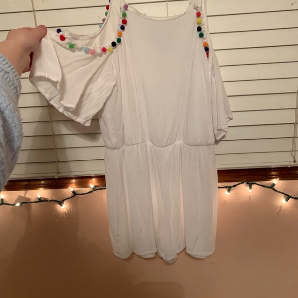 white romper!! with little fuzz balls!! - Picture 2 of 4